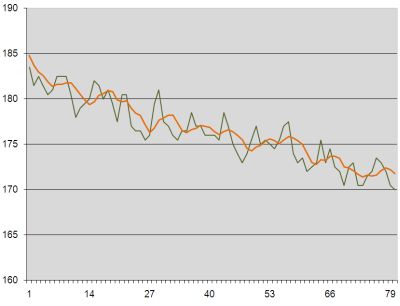 Weight loss graph week 13